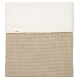 Koeka Couverture de Berceau Coton Polaire Malaga Sauge | Couverture de Berceau 100x75 cm