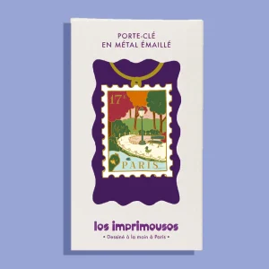 Porte-clé - Timbre Paris 17e - Sous le ciel du Parc