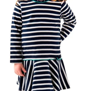 Robe rayée blanc et noir