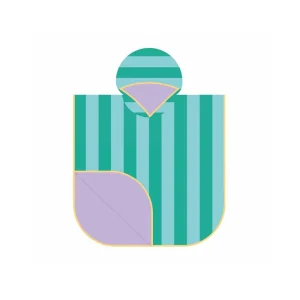 Quut - Poncho Hoodie - 60x60 - Lagune