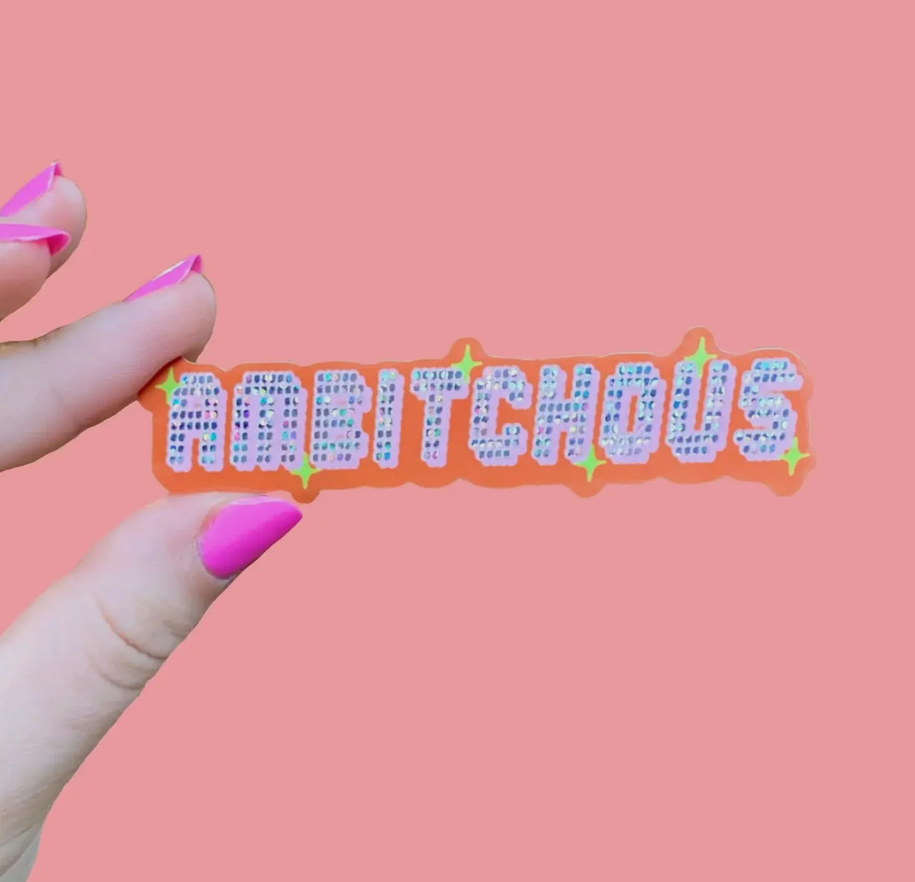 Stickers pailleté Ambitchous - The Peach Fuzz