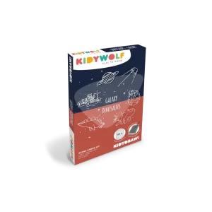 Kidywolf Kidydraw Mini Tablette à Dessiner RECHARGE - Galaxy / Dinosaures