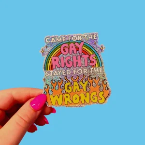 Stickers pailleté Gay Wrongs - The Peach Fuzz