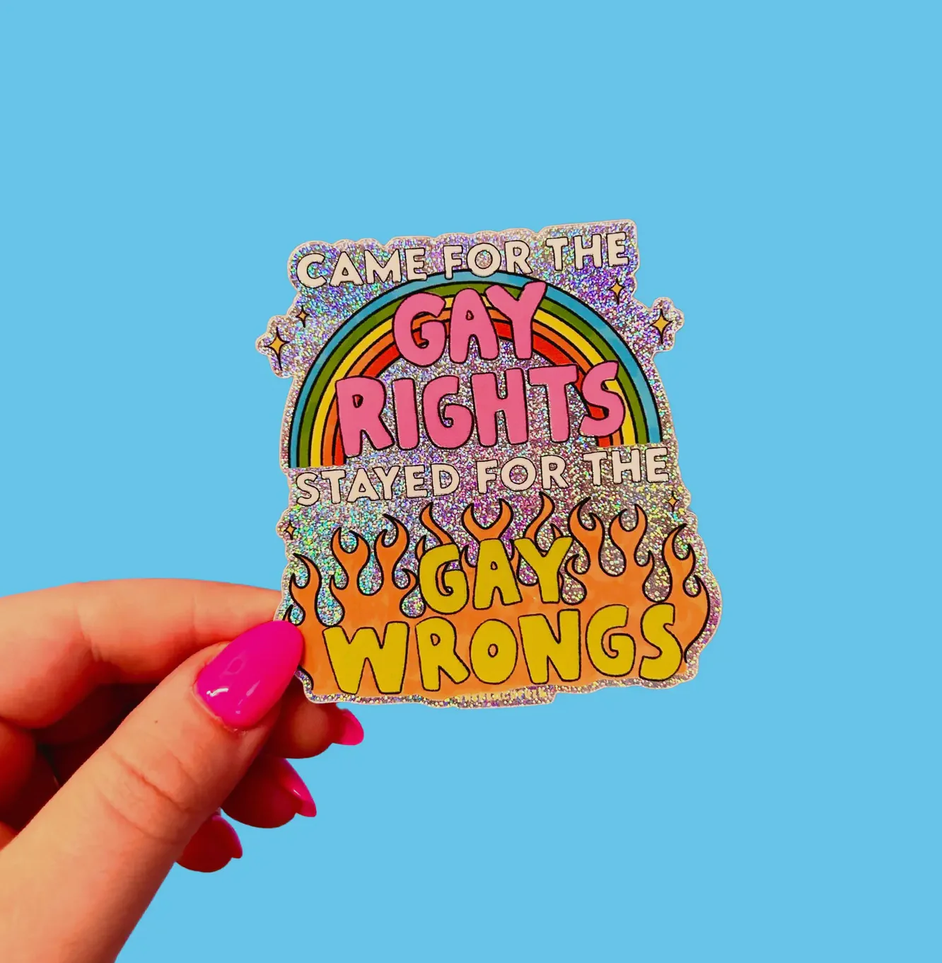 Stickers pailleté Gay Wrongs - The Peach Fuzz