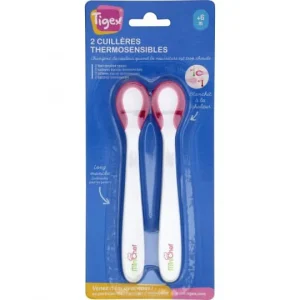 Lot de 2 cuillères thermosensibles 6mois et +TIGEX