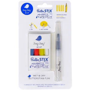 Stylo aqua brush + 4 butter stix - Jaq Jaq bird