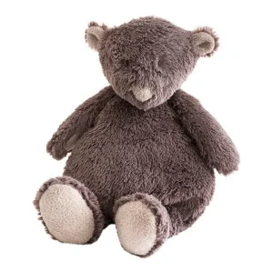 Dimpel Noann l'ours en peluche 25 cm - Gris brun | Ours en peluche Dimpel