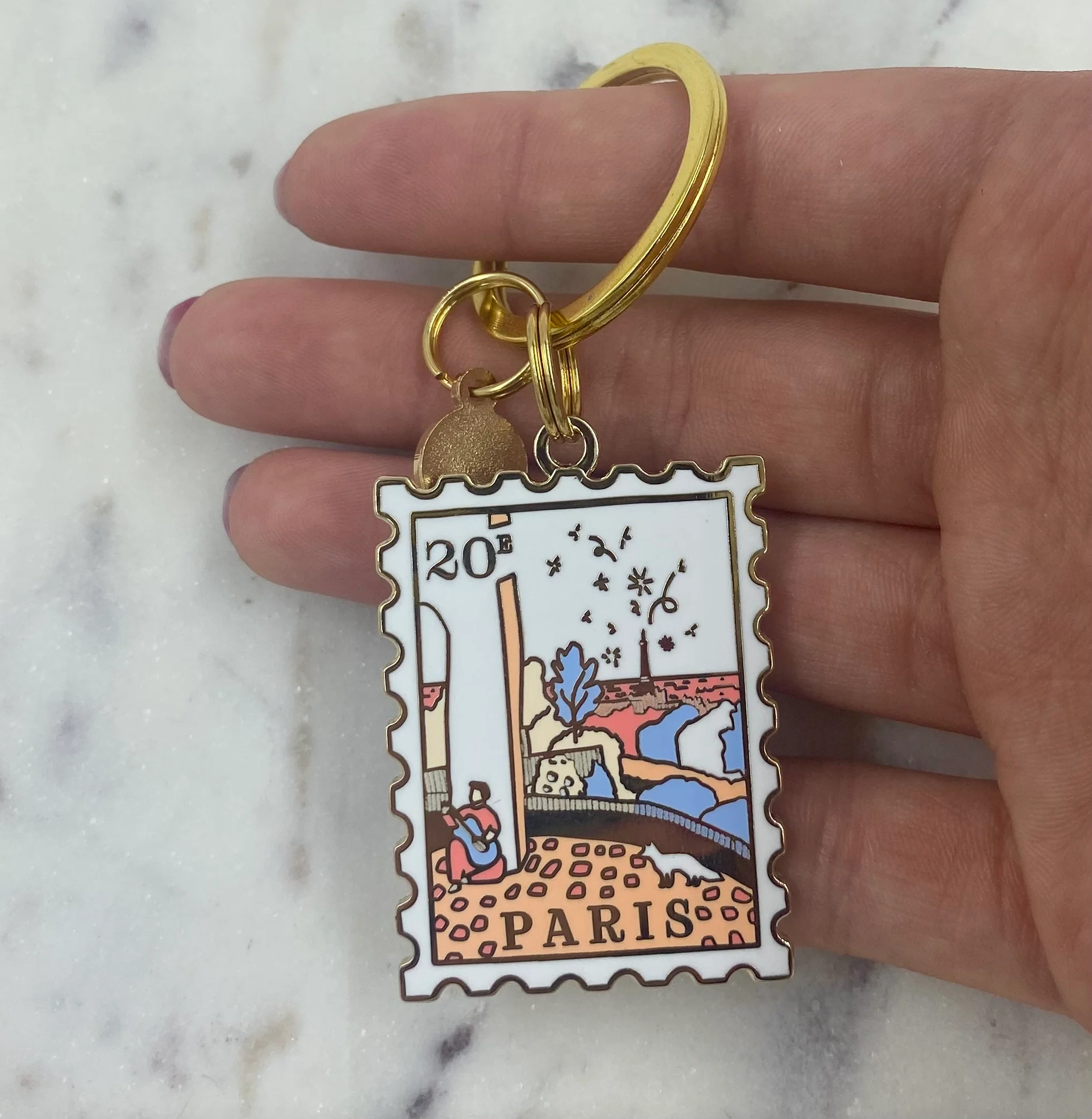Porte-Clé - Timbre Paris 20e - Sous le ciel de Belleville – Image 2
