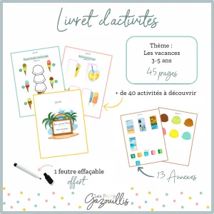 Livret d'activités - Les vacances 3/5 ans