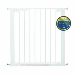 BabyDan Asta Barrière de Porte/Escalier avec Extensions - Blanc | Système de Serrage (sans perçage)