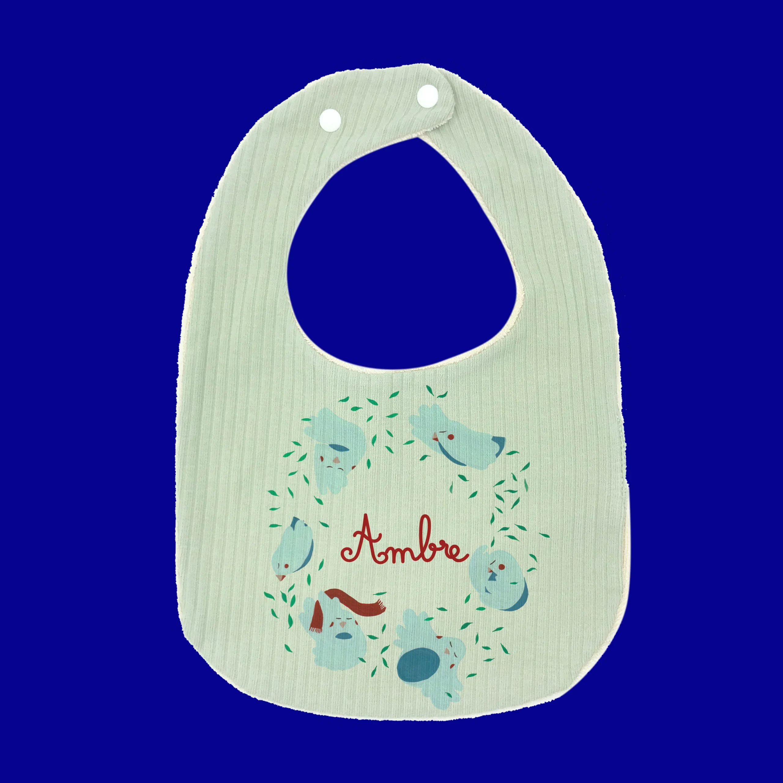 Bavoir - Oiseaux bleus – Image 2