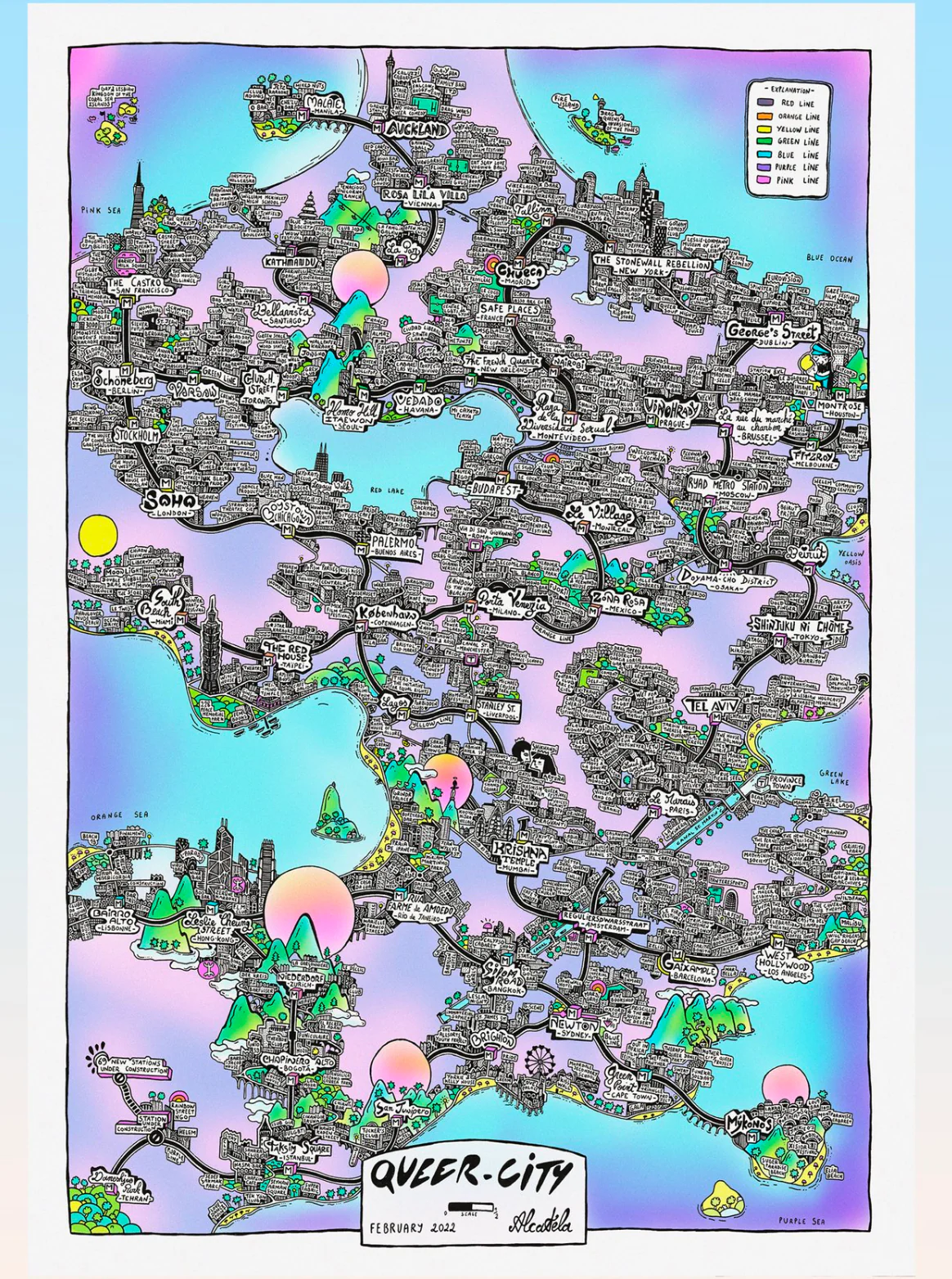 Affiche Plan de ville Format Portrait - Alcatela Illustration - 42x59,4 cm – Image 4