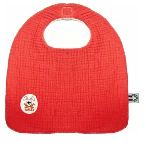 Bavoir coton organique Framboise - Papate