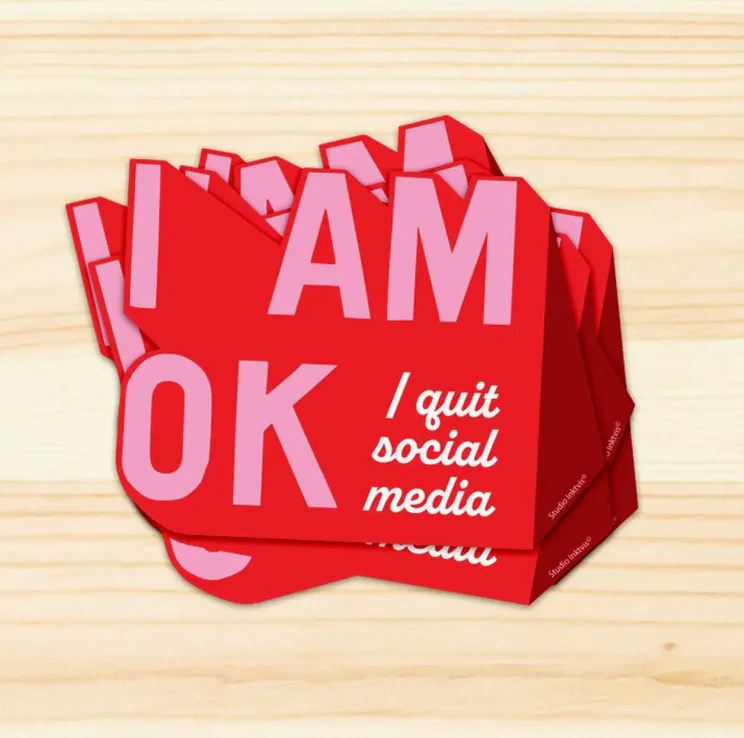 Stickers Réseau sociaux - I'm OK, I quit social media ! – Image 2