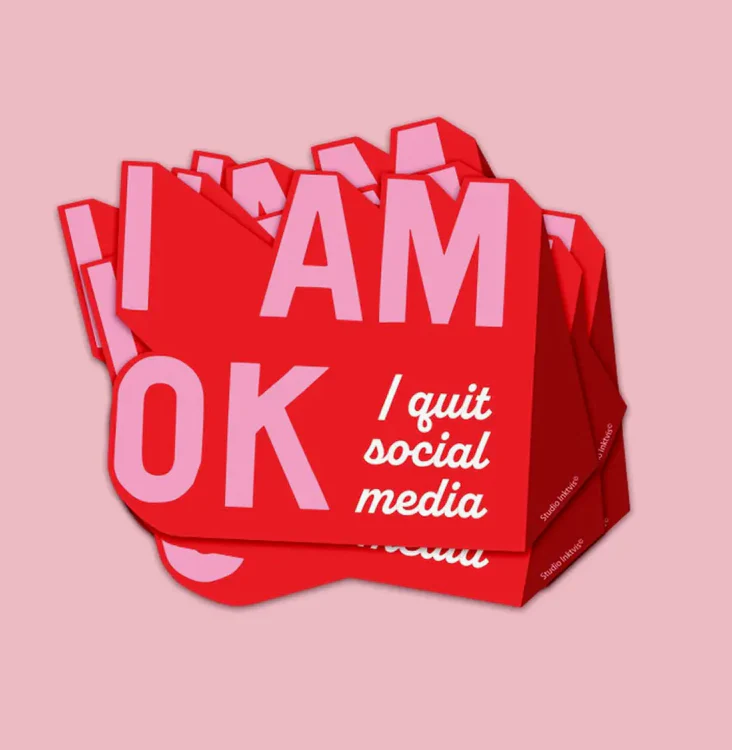Stickers Réseau sociaux - I'm OK, I quit social media ! – Image 3