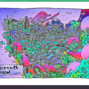 Affiche Plan de ville - Format Paysage - Alcatela Illustration - 42x29,7cm