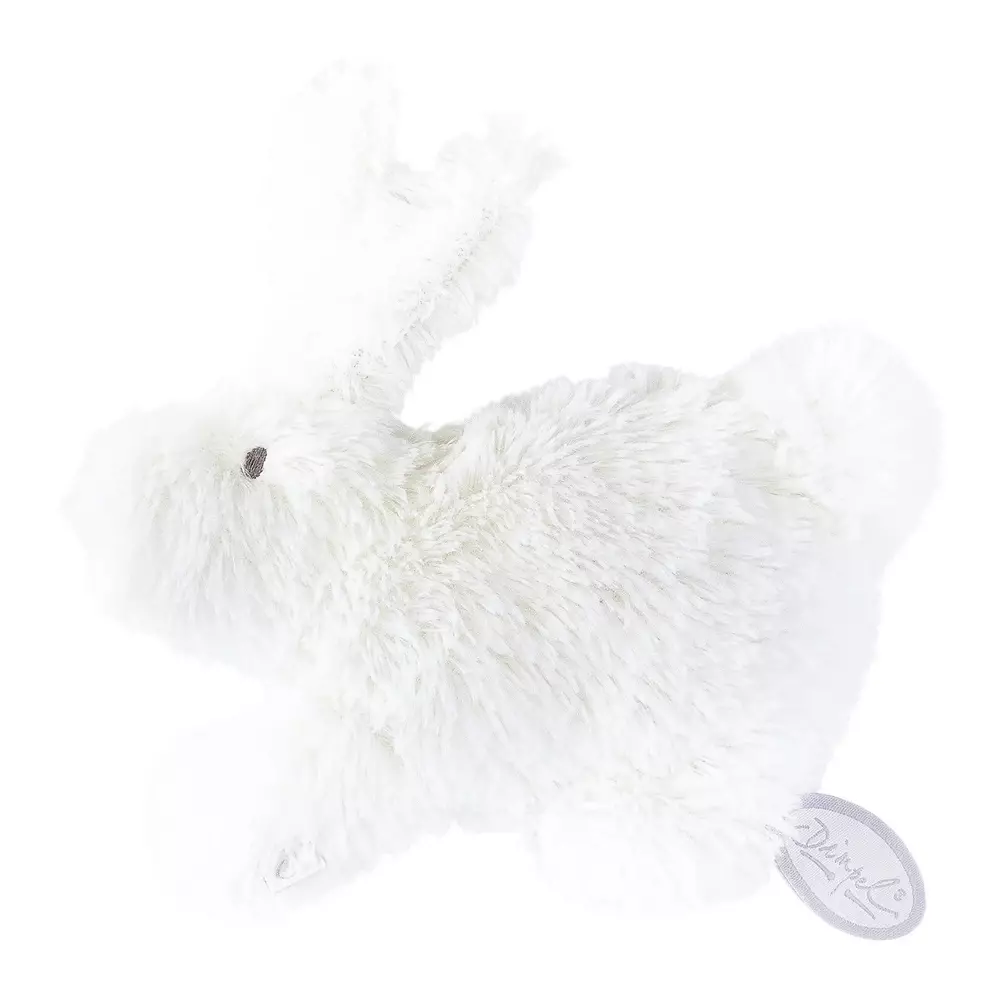 Dimpel Emma Mini Pancake 15 Cm - Blanc | Lapin en peluche Dimpel