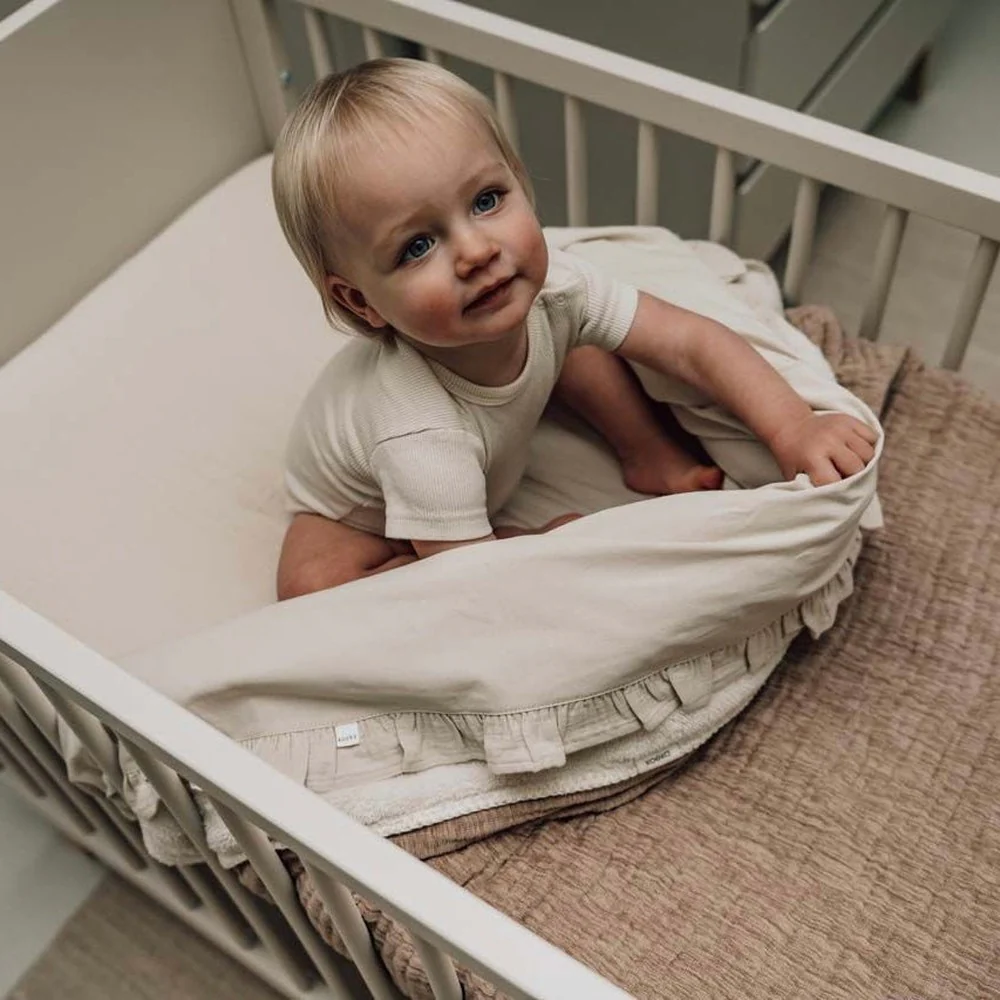 Couverture de lit Koeka Teddy Rivoli - Caffe | Couverture pour bébé – Image 4