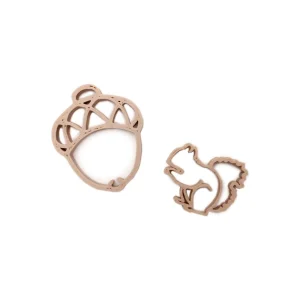 Emporte-pièce écureuil vert et gland