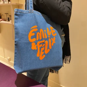 Sac en jeans - Cœur - à personnaliser