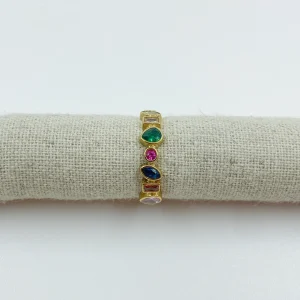 Bague zircon multi colorés - Cleias