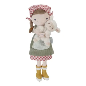 Poupée en peluche Fermière Rosa avec Mouton 35Cm