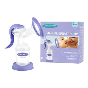 Lansinoh Tire-lait manuel – 2 phases – Silencieux, léger et compact – Pour la maison ou en déplacement