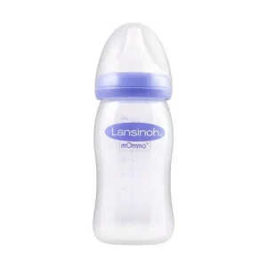 Lansinoh Natural Wave Biberon – 240 ml | Idéal pour la transition du sein au biberon