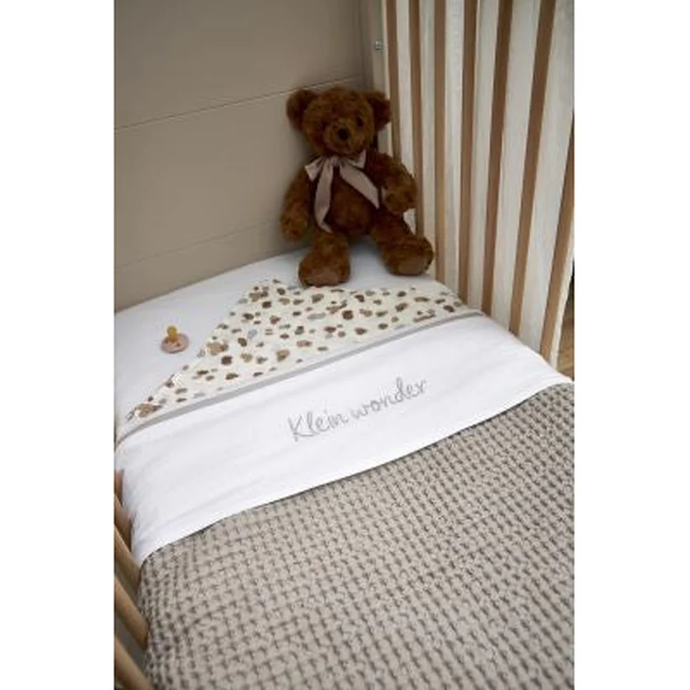 Couverture de berceau Meyco 75x100cm Teddy - Greige – Image 4