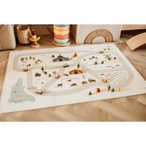 Play&Go Tapis de jeu Puzzle - Eevaa Tapis de puzzle 2 en 1/Boîte de rangement - Ferme | Mousse