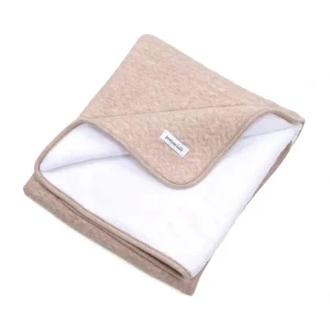 Couverture de berceau Poetree Kids rembourrée 80x100cm - Chevron - Camel clair