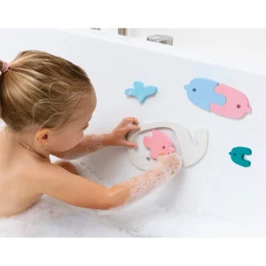 Quutopia Puzzle de bain Baleine | Jouets de bain et accessoires de bain