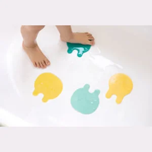 Quutopia Tapis Antidérapants Pour Baignoire - Grippi Bath Buddies (8 Pièces) - Vert/Jaune