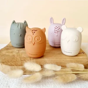 Rammelaartje Ensemble de 4 Jouets de Bain - Teintes de Terre | Jouets de Bain en Silicone et Jouets de Bain