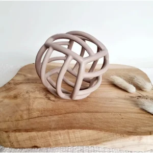 Balle de motricité flexible en silicone Rammelaartje - Sable
