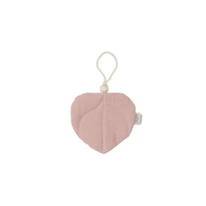 Attache-sucette Feuille - Rose