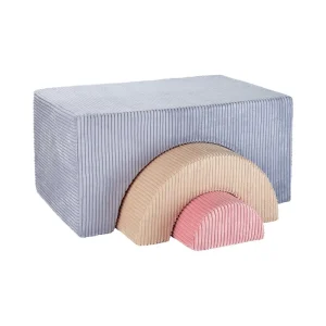 Ensemble de coussins de jeu Wigiwama - Bleu myrtille arc-en-ciel