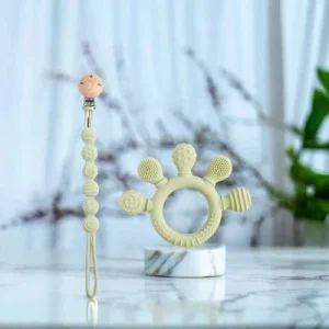 Anneau de Dentition & Attache Tétine - Vert