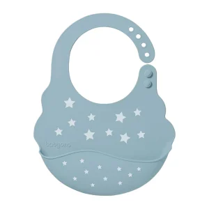 Bavoir récuperateur et ajustable en silicone, bleu : Babyono