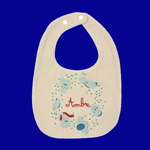 Bavoir - Oiseaux bleus