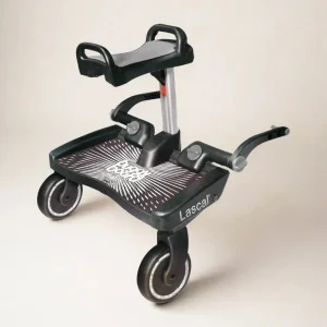 Lascal Planche Universelle / Repose-pieds Maxi+ avec siège - Noir avec selle grise