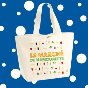 Sac Cabas à personnaliser- Le Marché de Mamounette