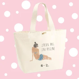 Sac Cabas à personnaliser - J'peux pas j'ai piscine - Julia Perrin