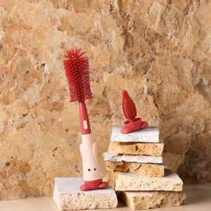 Ensemble de Brosse à Biberon - Rouge