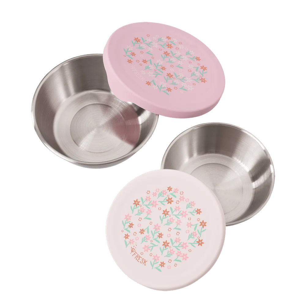 Fresk Boîte à goûter inox 2 pcs - Fleurs du jardin – Image 2