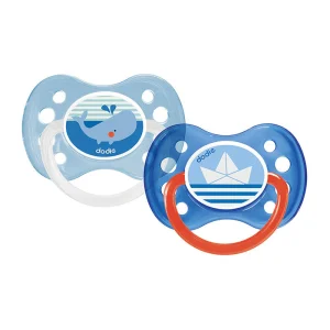 Lot de 2 sucettes physiologiques jour & nuit 6mois et + Dodie