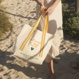 Sac cabas - Jaune - Maîtresse ça s'écrit avec un coeur