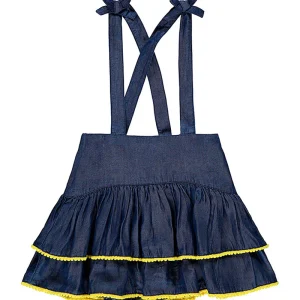 Robe salopette Bleu marine et jaune