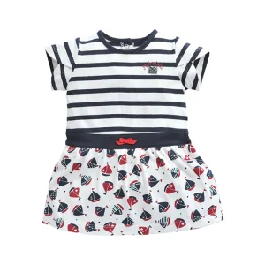 Robe évasée - Blanc et noir