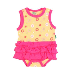 Body SM trompe-l’œil Jaune et rose